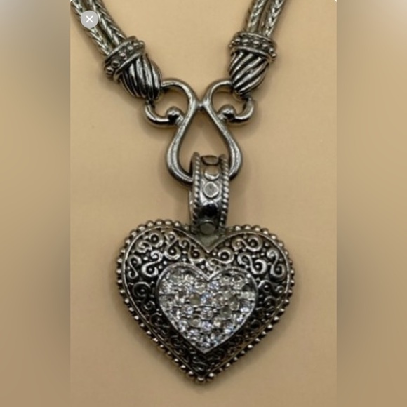 Lia Sophia Love Dust Crystal Heart Necklace - Picture 3 of 5